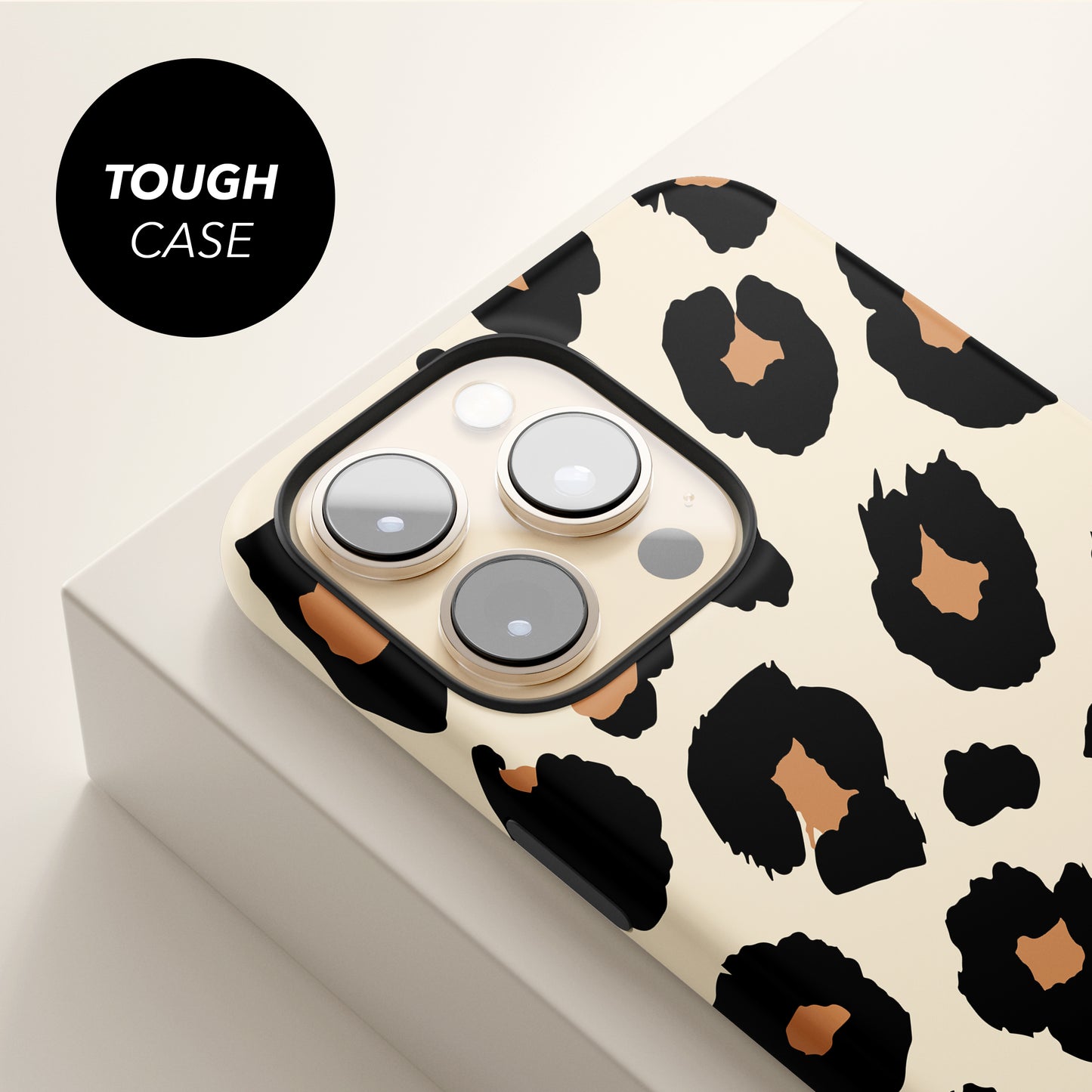 Custom Brown & Cream leopard Print Spot Case Phone Case