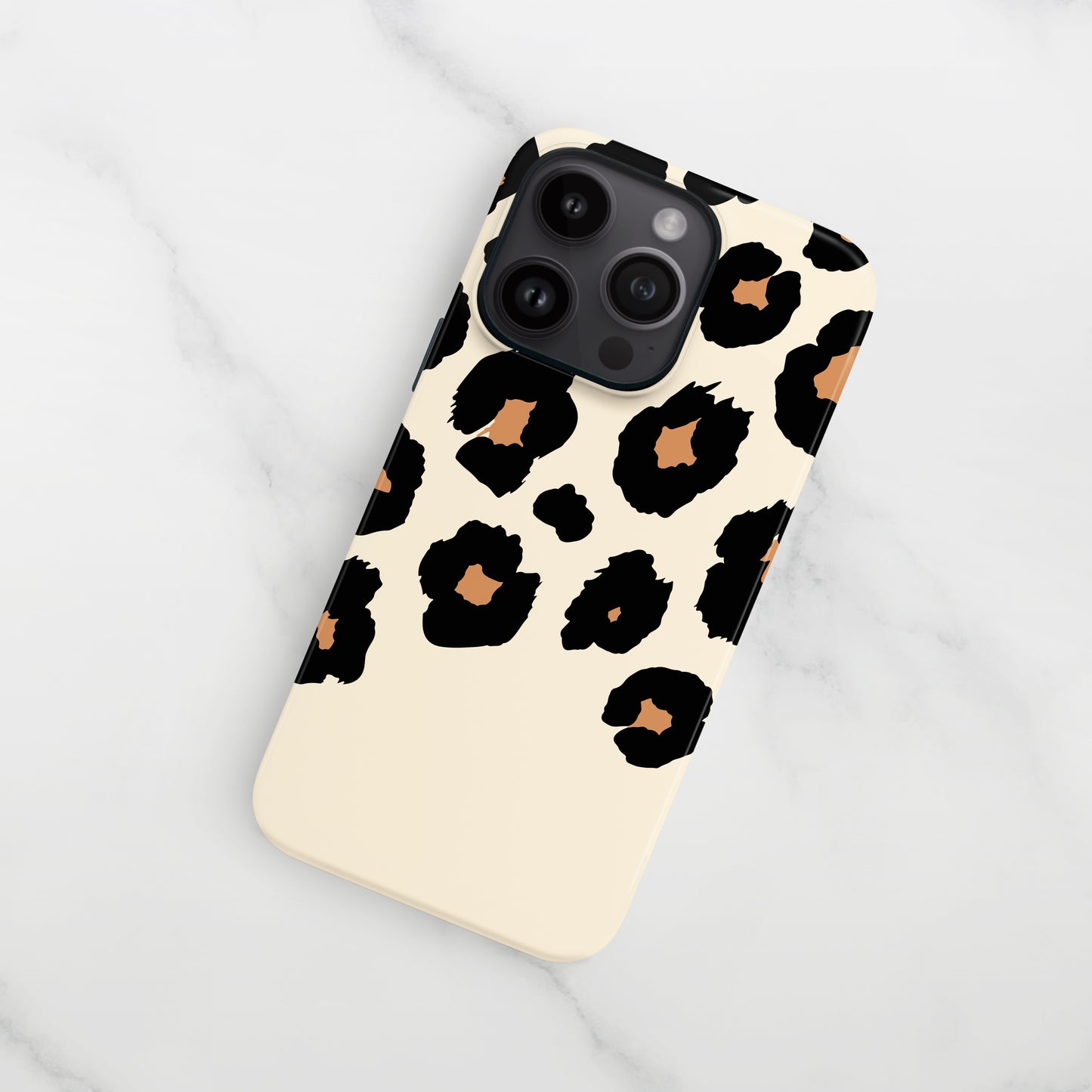 Custom Brown & Cream leopard Print Spot Case Phone Case