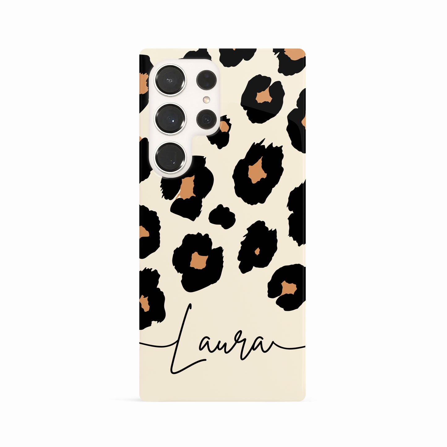 Custom Brown & Cream leopard Print Spot Case Phone Case