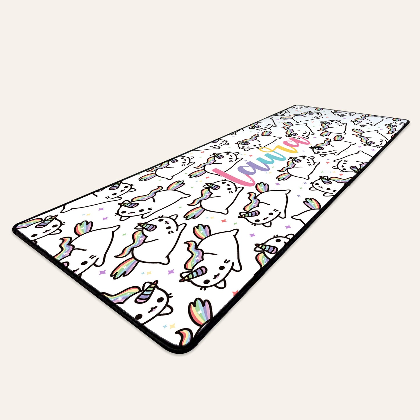 Personalised Caticorn Large Gaming & Desk Mat Desk & Gaming Mat
