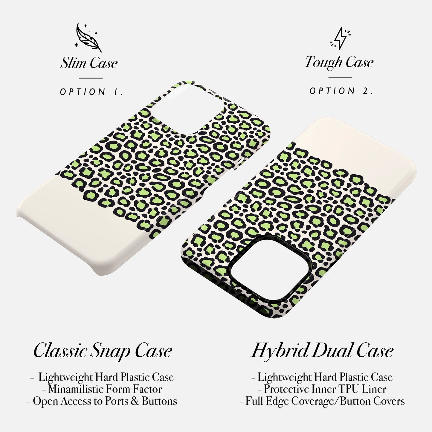 Personalised Green Leopard Print Spots Case Phone Case