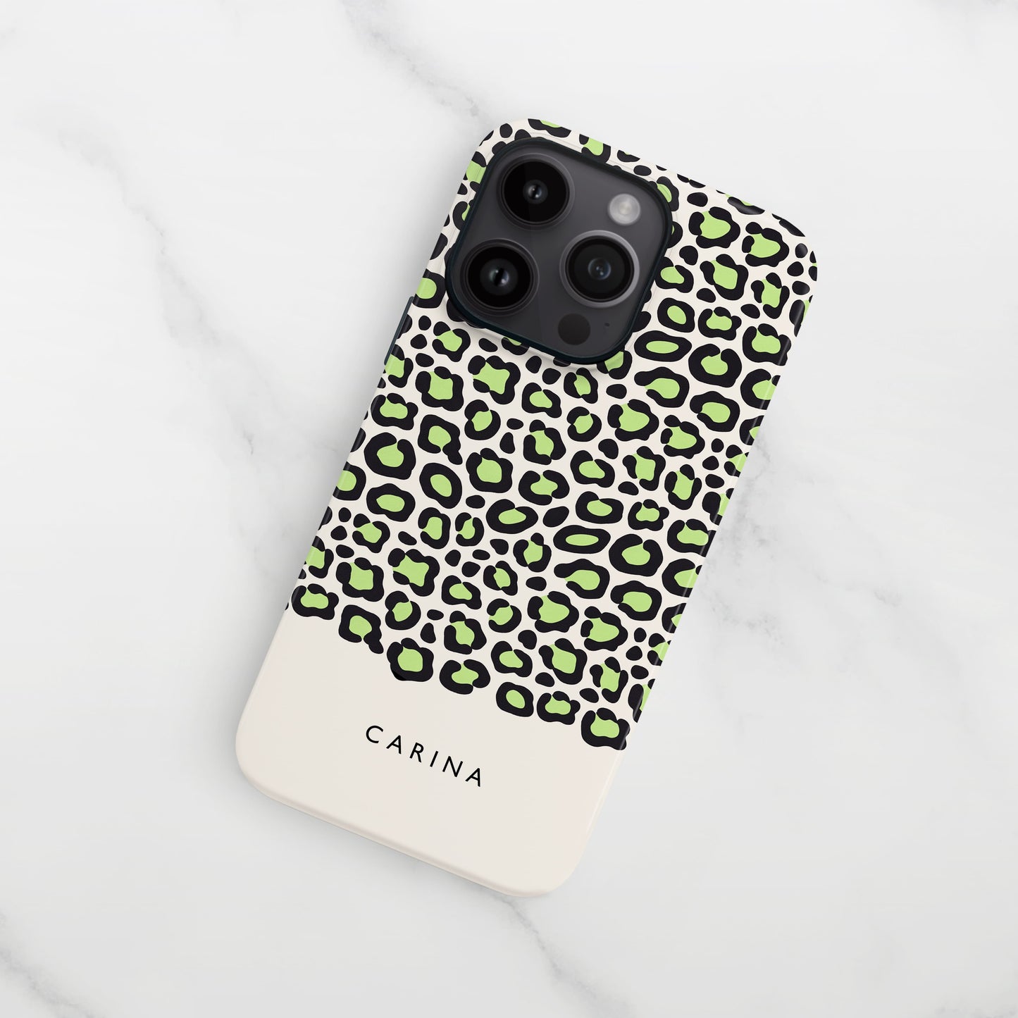 Personalised Green Leopard Print Spots Case Phone Case