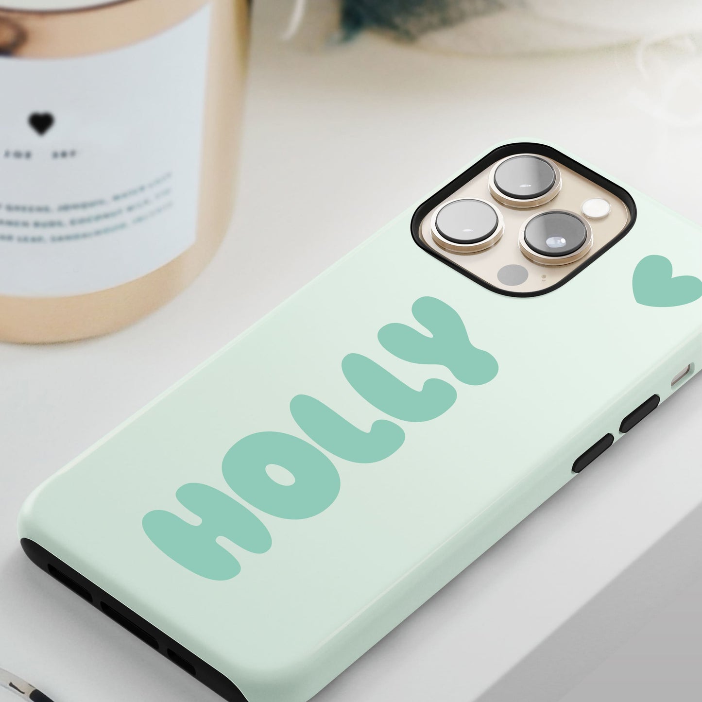 Blue Personalised Bubble Name Case Phone Case