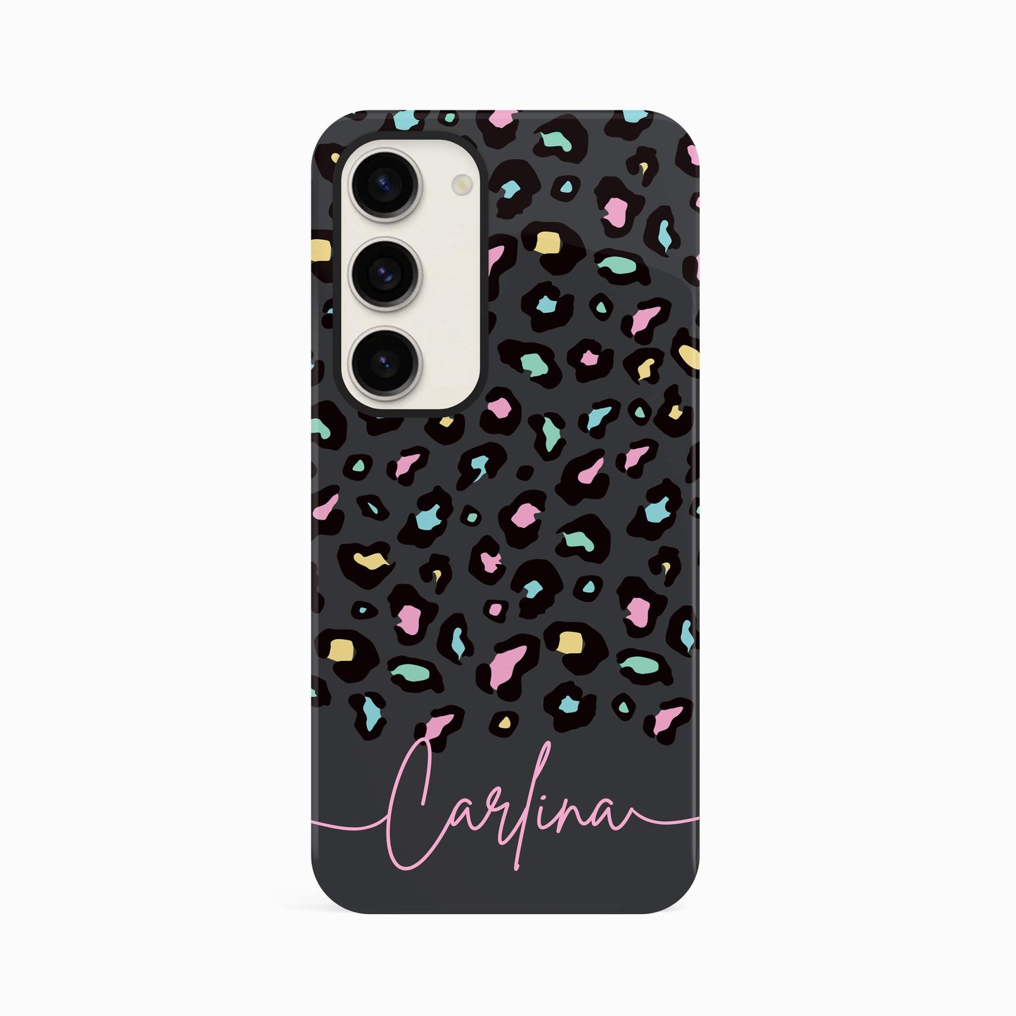 Custom Grey Rainbow Leopard Print Spot Case Phone Case