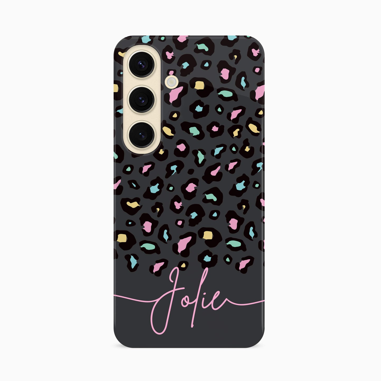 Custom Grey Rainbow Leopard Print Spot Case Phone Case