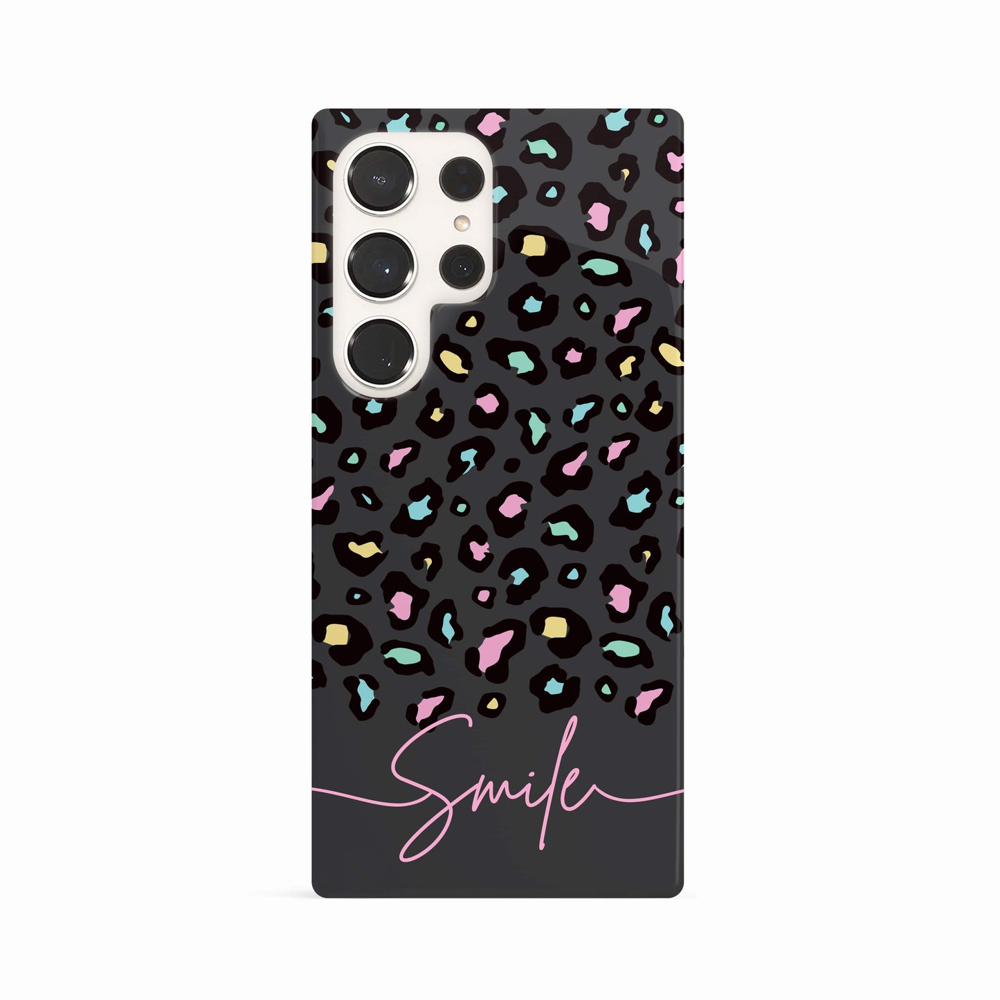 Custom Grey Rainbow Leopard Print Spot Case Phone Case