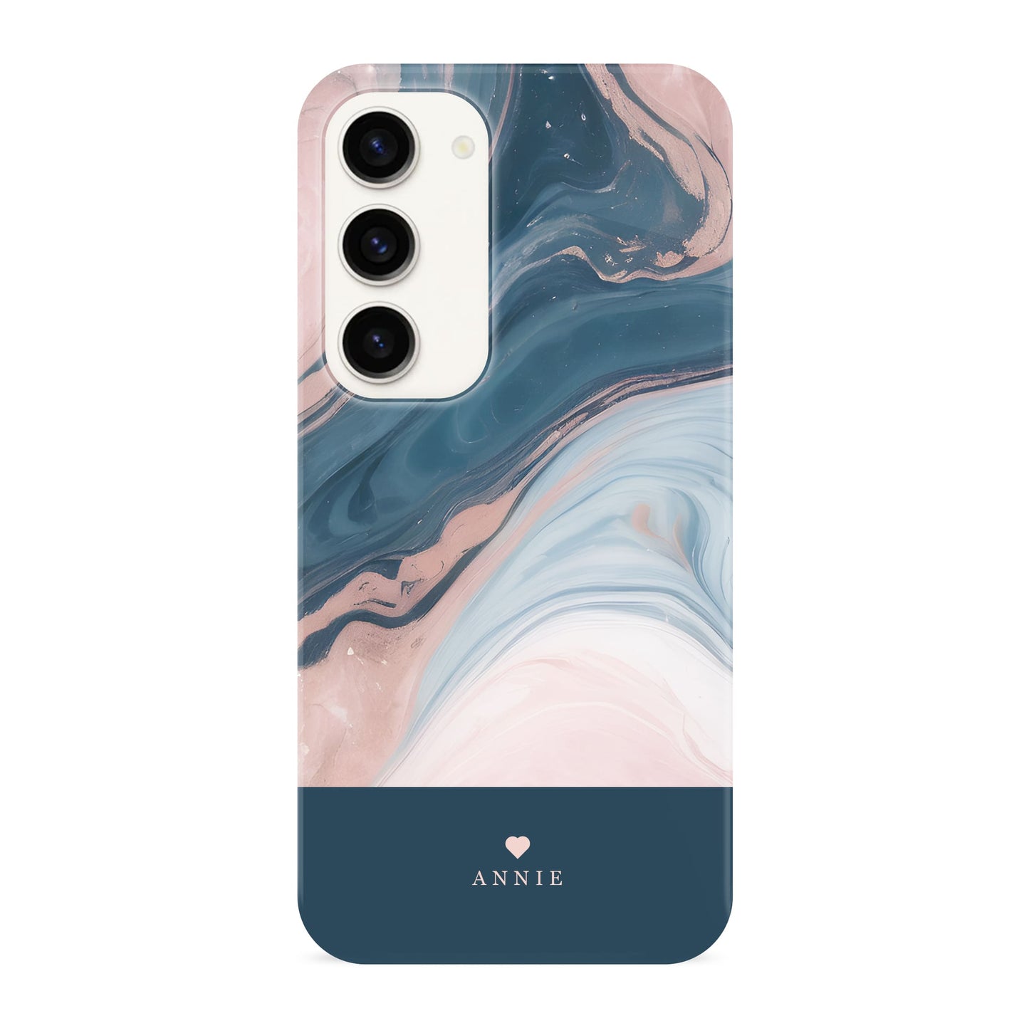Rose Gold and Blue Marble Personalised Phone Case Phone Case