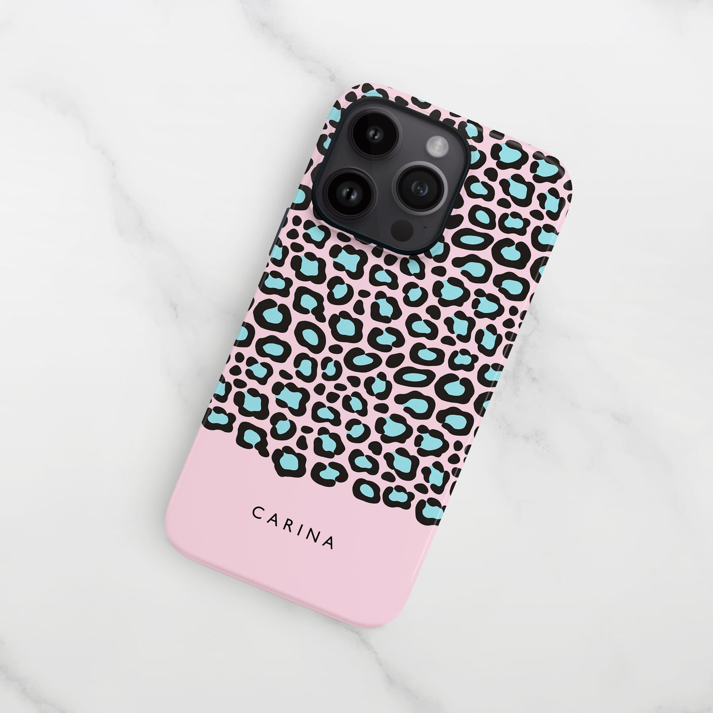 Personalised Pink Blue Leopard Spots Case Phone Case
