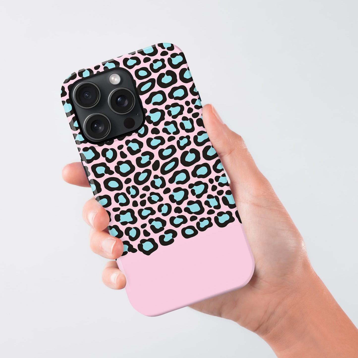Personalised Pink Blue Leopard Spots Case Phone Case