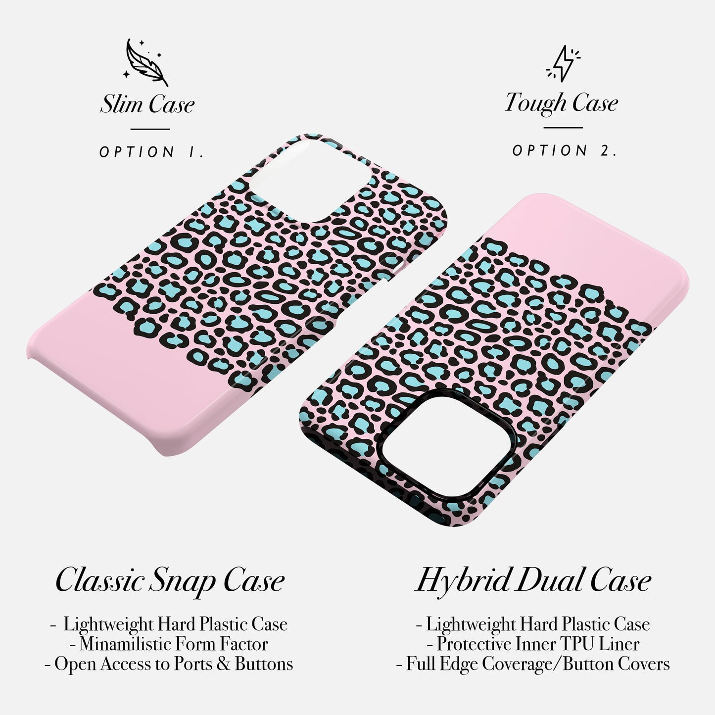 Personalised Pink Blue Leopard Spots Case Phone Case