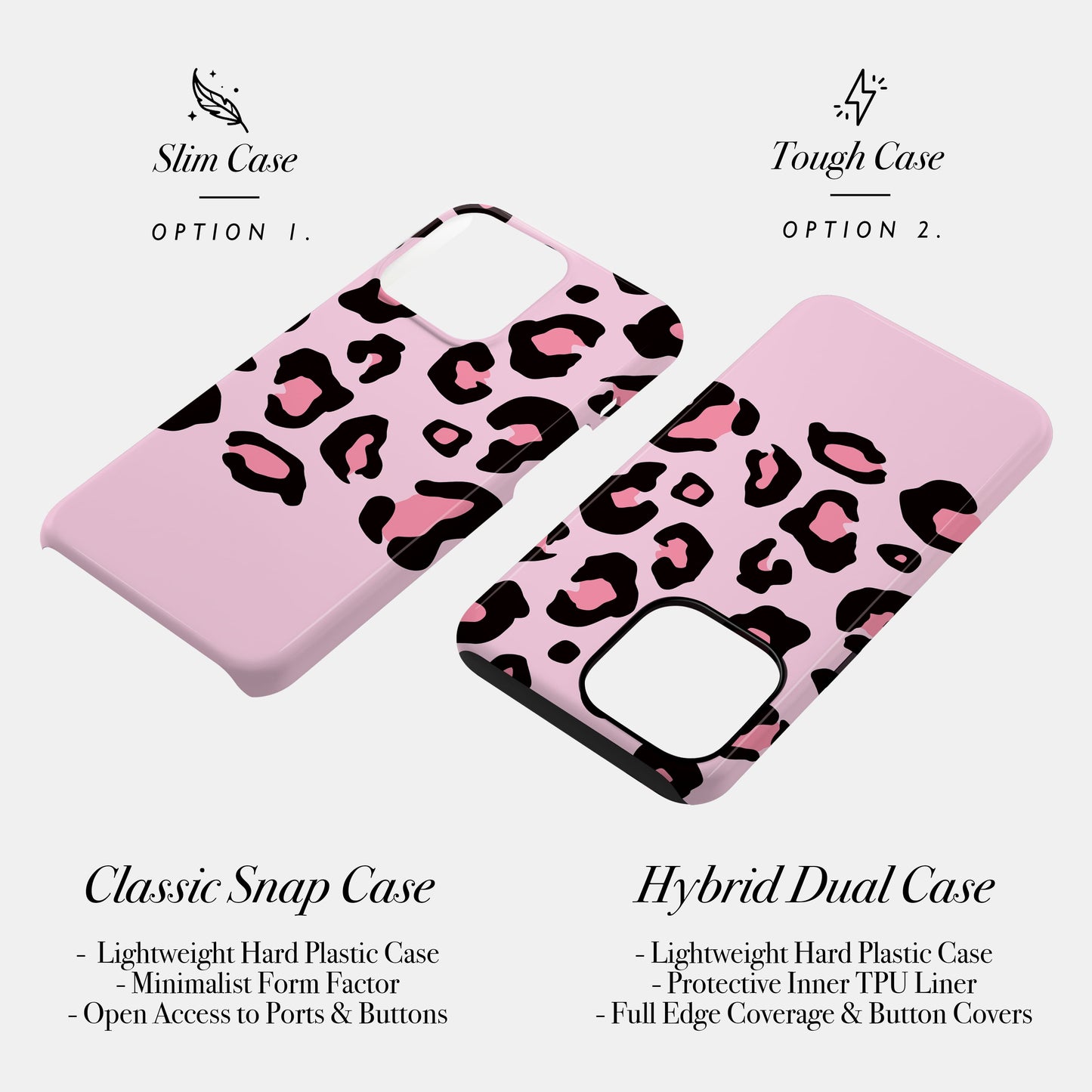 Pink Bubblegum Personalised Leopard Print Case Phone Case