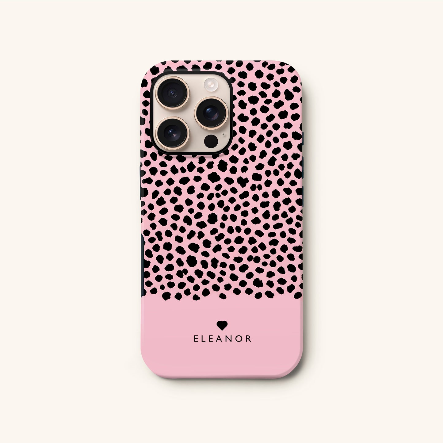 Personalised Pink Cheetah Print Case iPhone 16 Phone Case