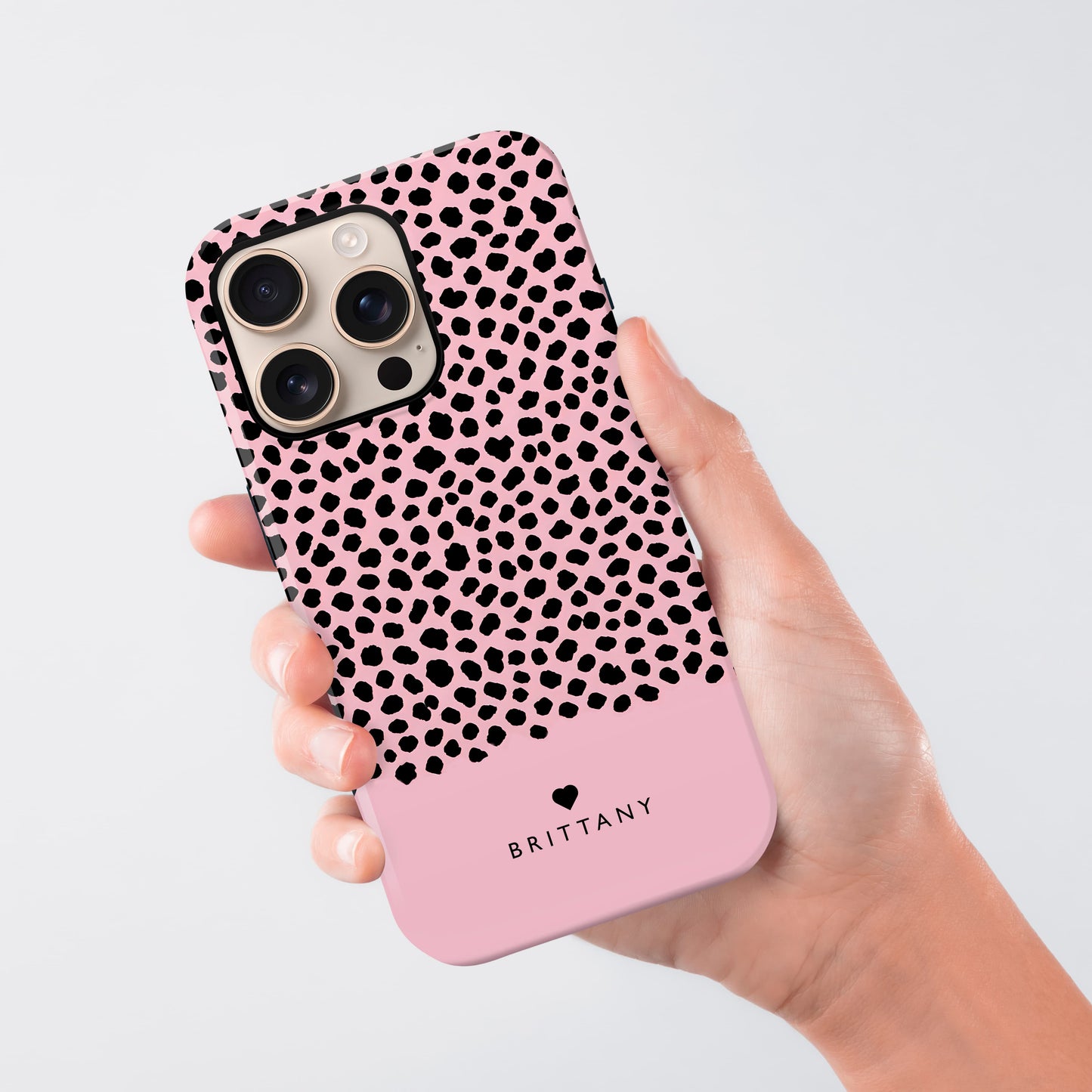 Personalised Pink Cheetah Print Case Phone Case
