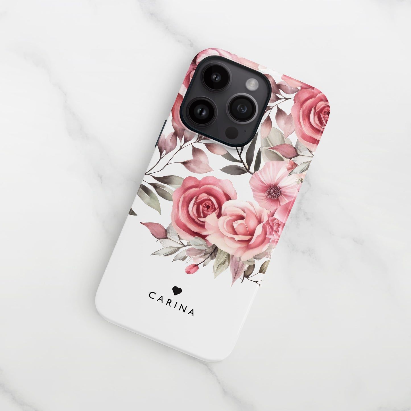 Personalised Rose Floral Phone Case Phone Case