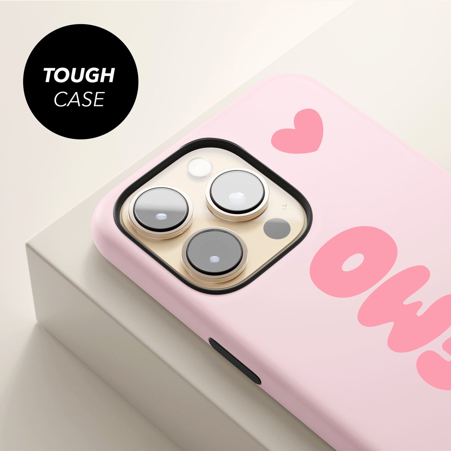 Baby Pink Personalised Bubble Name Case Phone Case