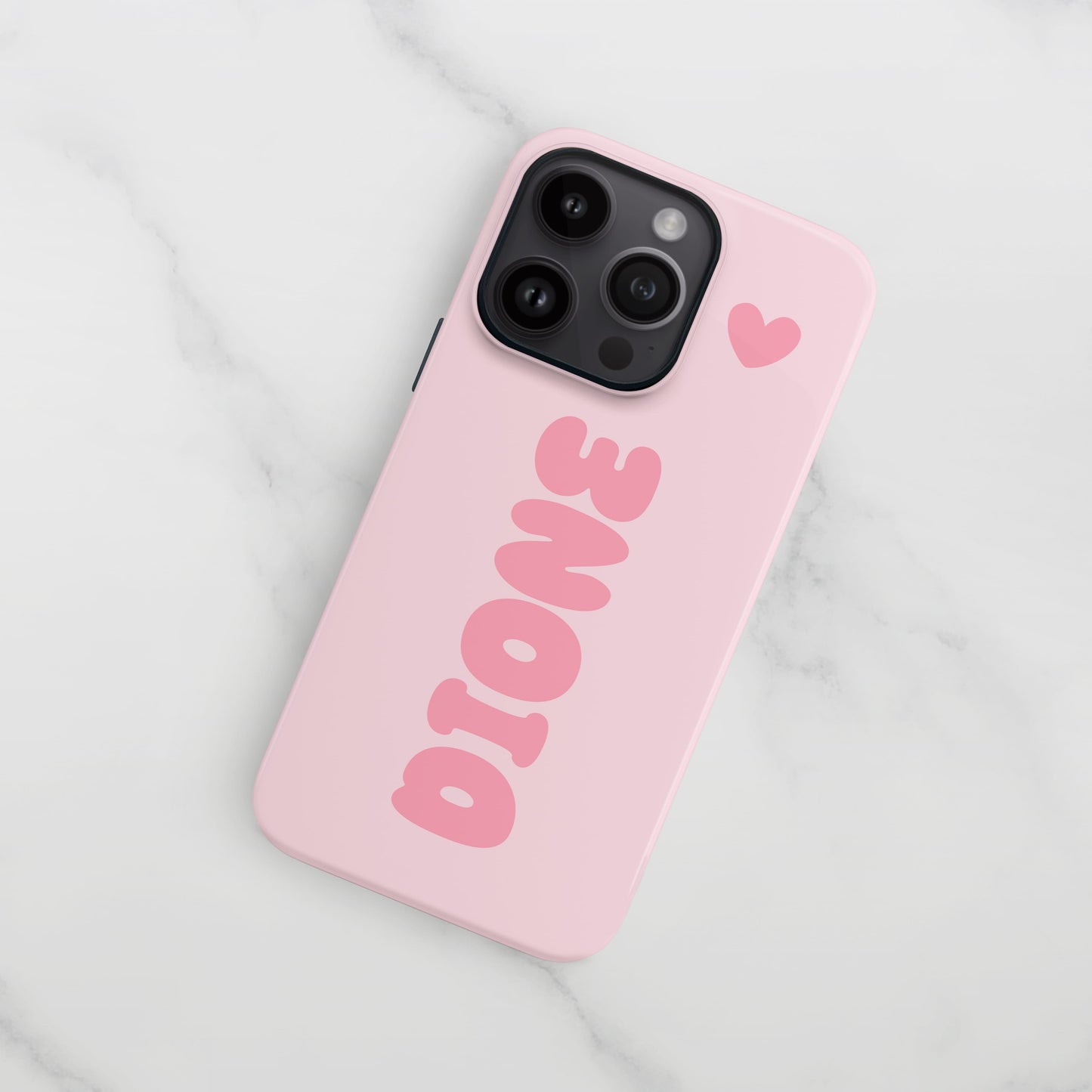 Baby Pink Personalised Bubble Name Case Phone Case