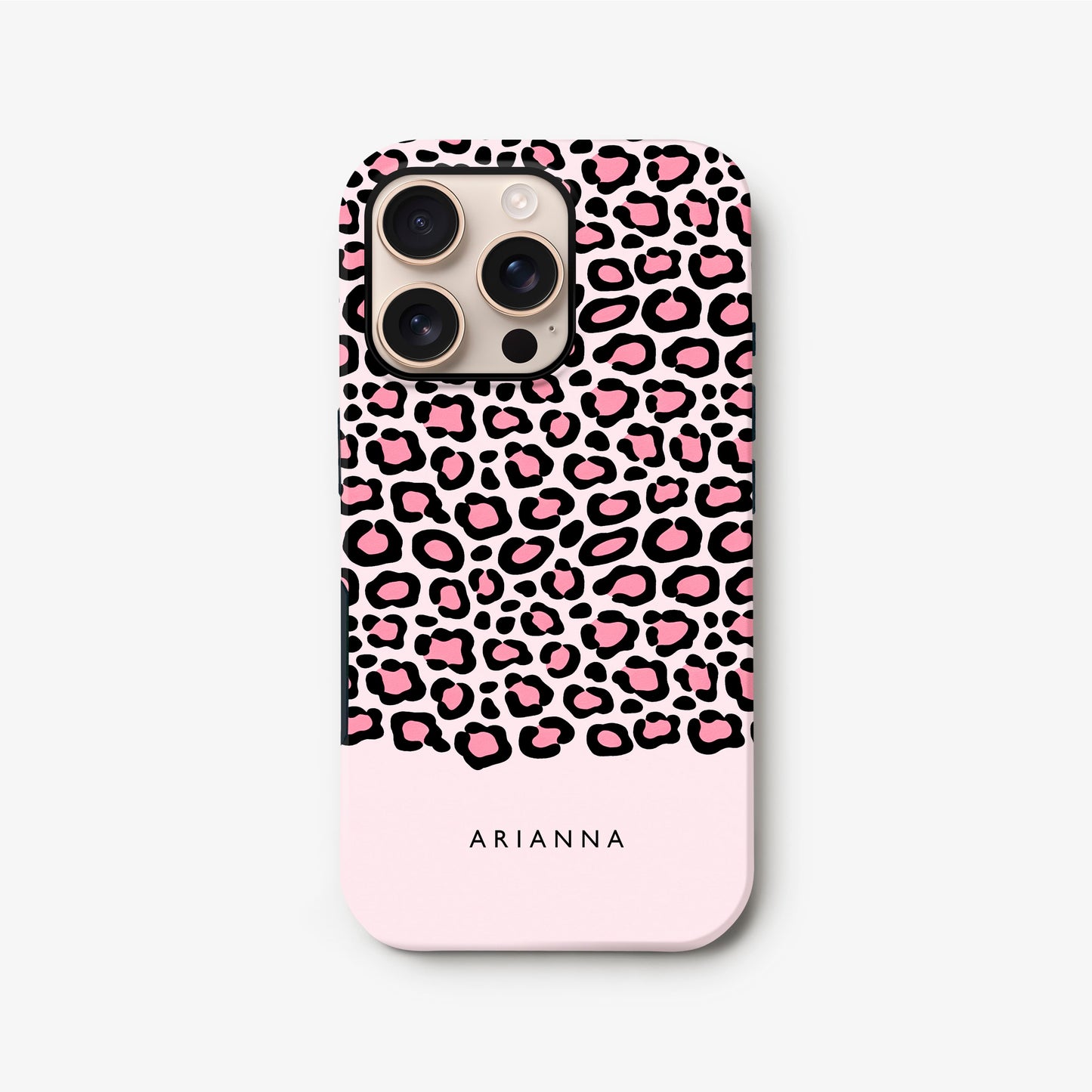 Personalised Pink Shades Leopard Print Case iPhone 16 Phone Case
