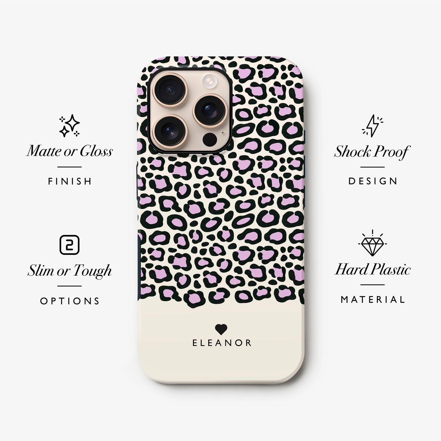 Personalised Purple Leopard Spot Print Case Phone Case