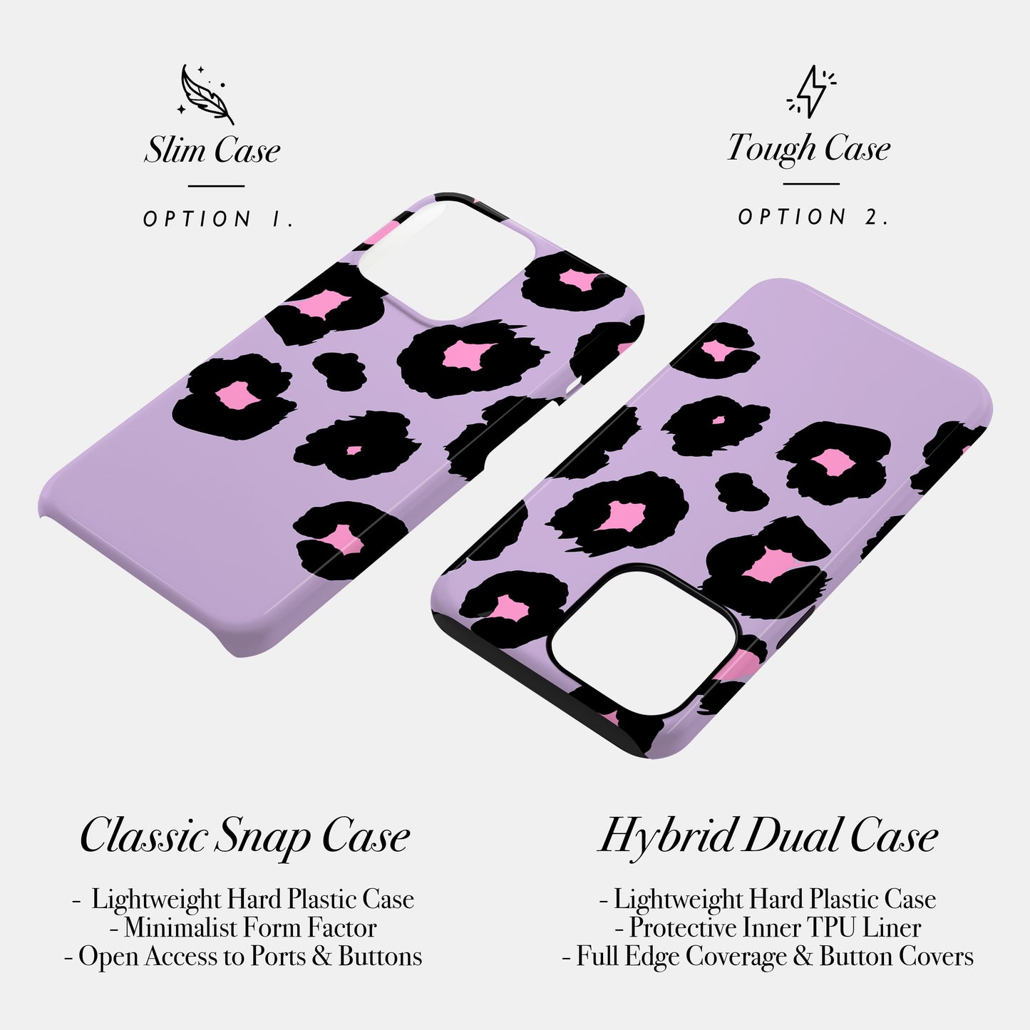 Purple Personalised Leopard Print Phone Case Phone Case