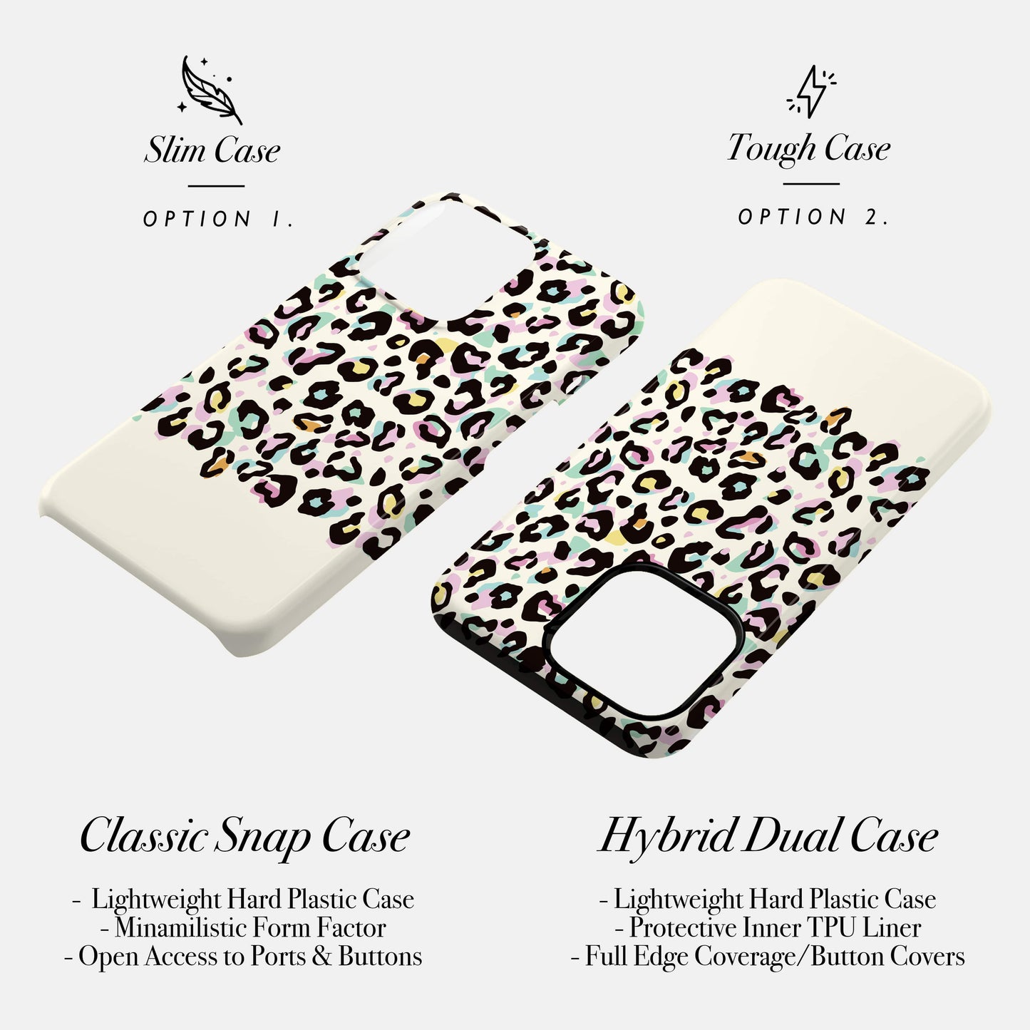 Custom Rainbow Spot Leopard Print Case Phone Case