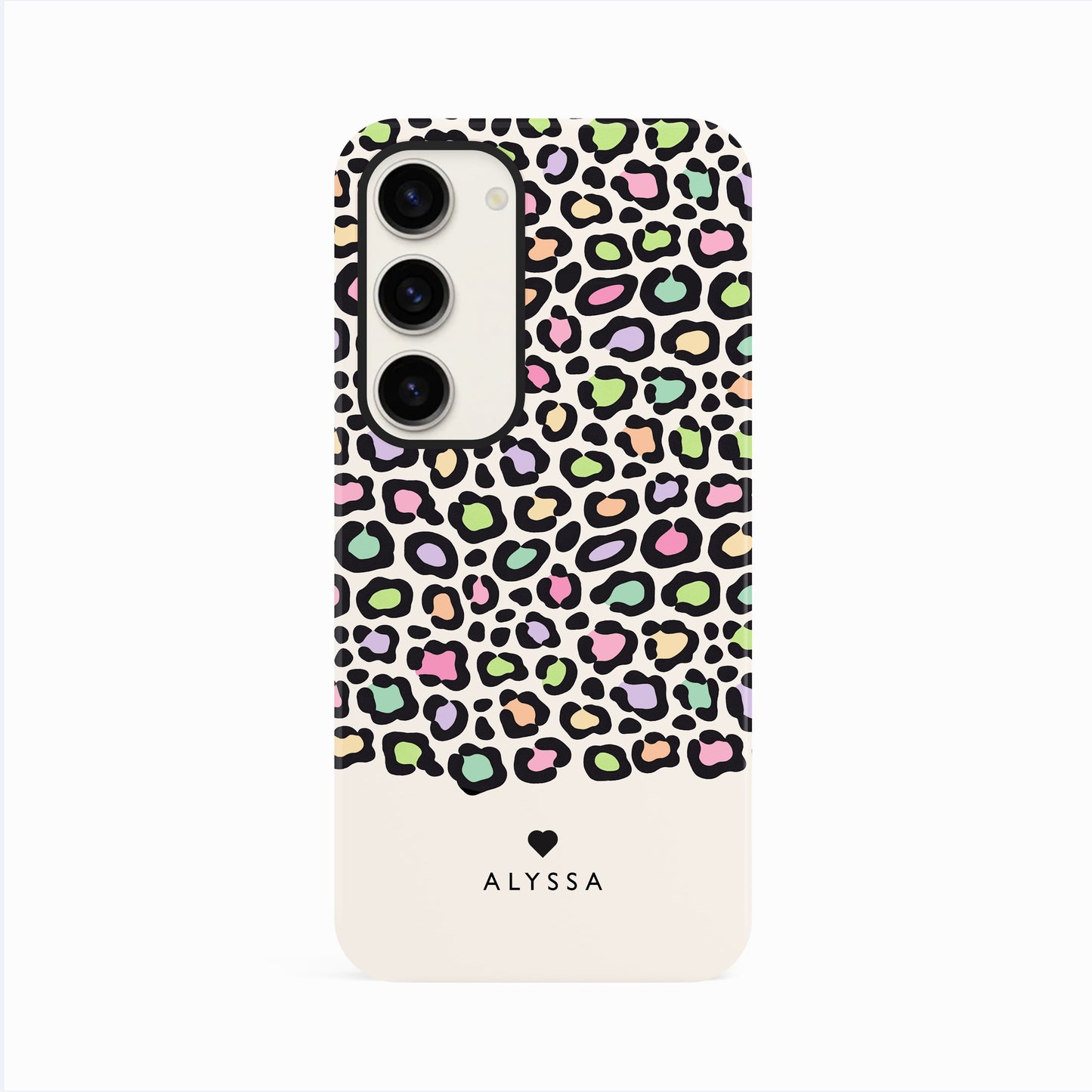 Personalised Rainbow Leopard Print Case Phone Case