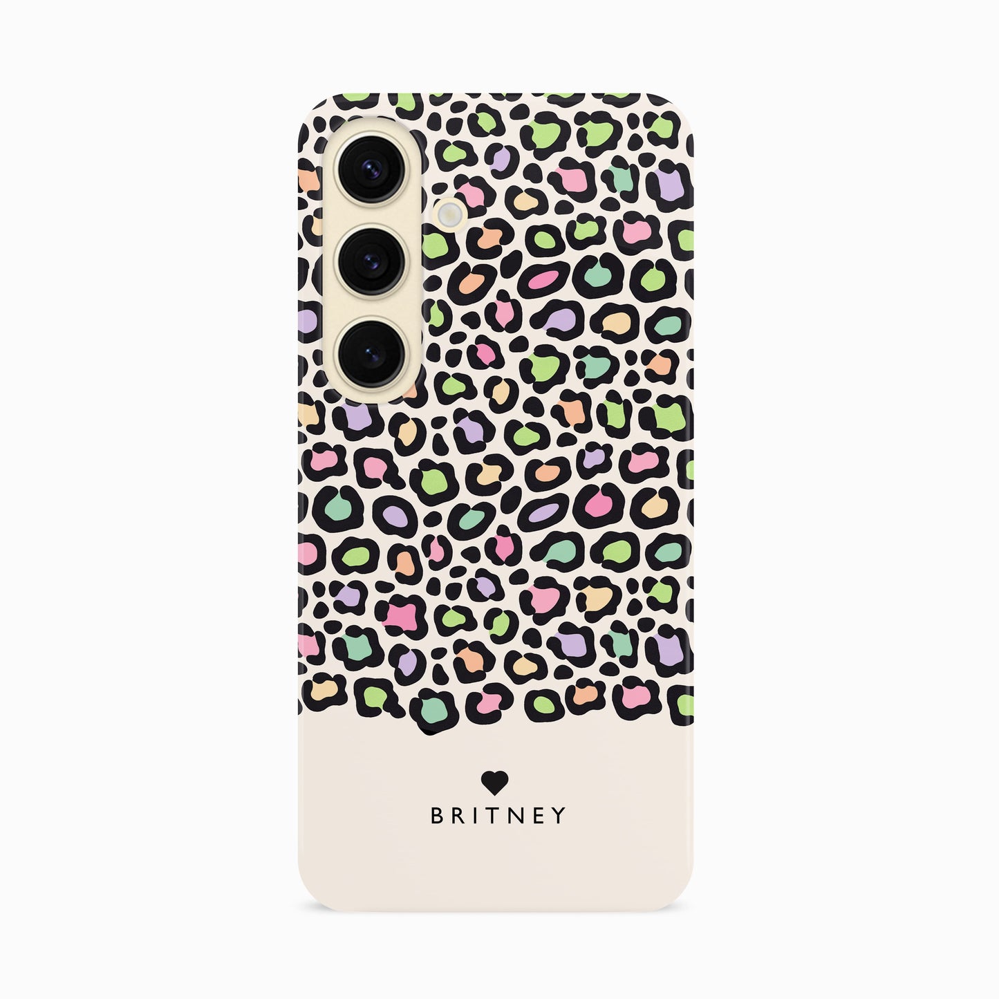 Personalised Rainbow Leopard Print Case Phone Case
