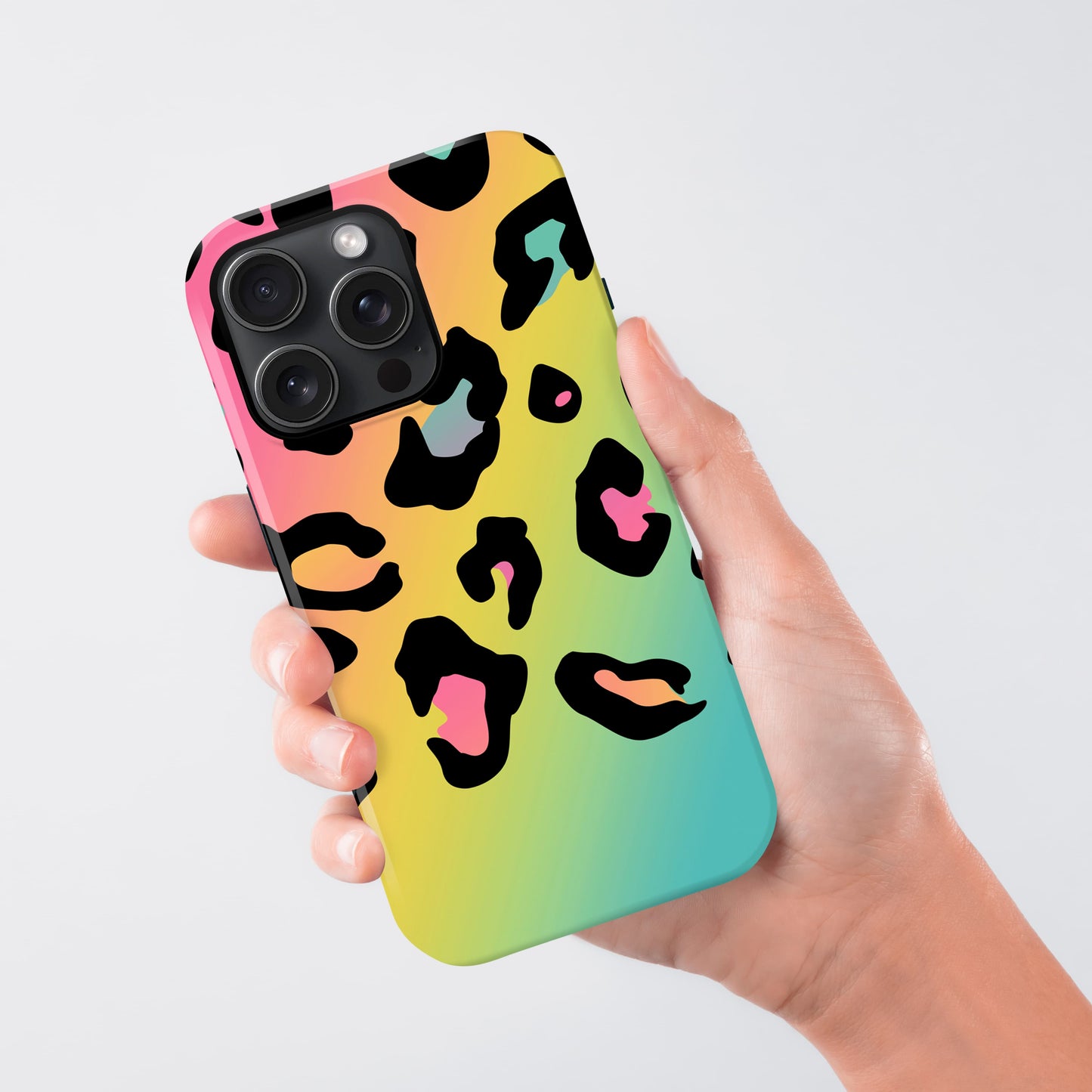 Rainbow Leopard Print Magsafe iPhone Case Phone Case