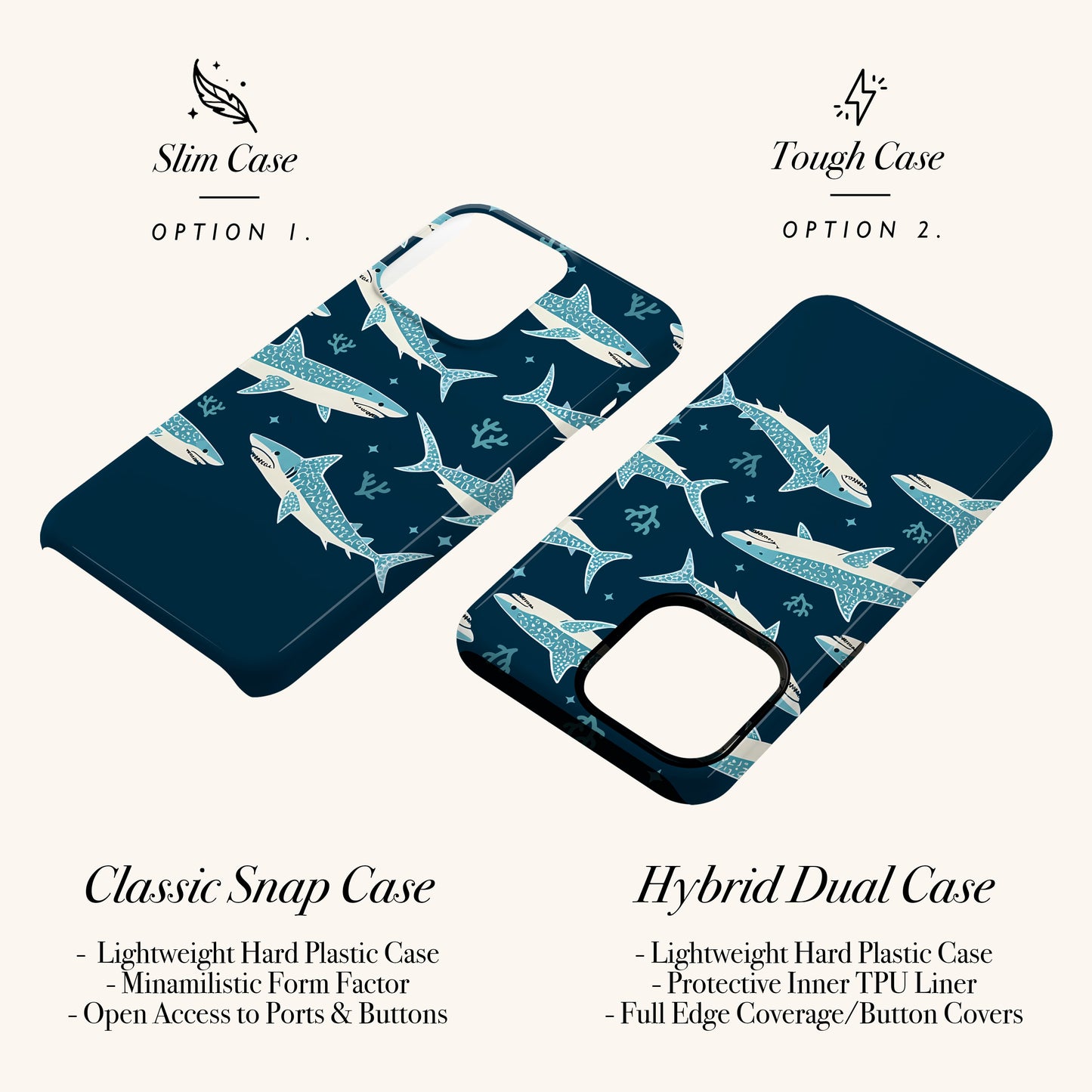 Personalised Shark Pattern Phone Case Phone Case