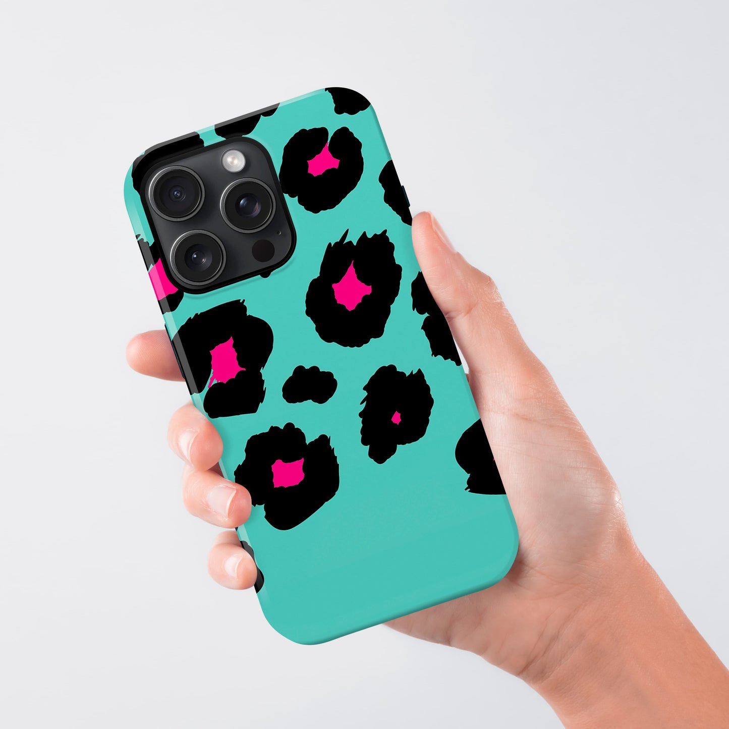 Aqua Leopard Print Phone Case Phone Case