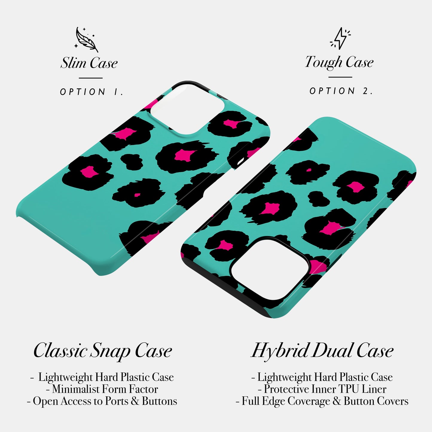 Aqua Leopard Print Phone Case Phone Case