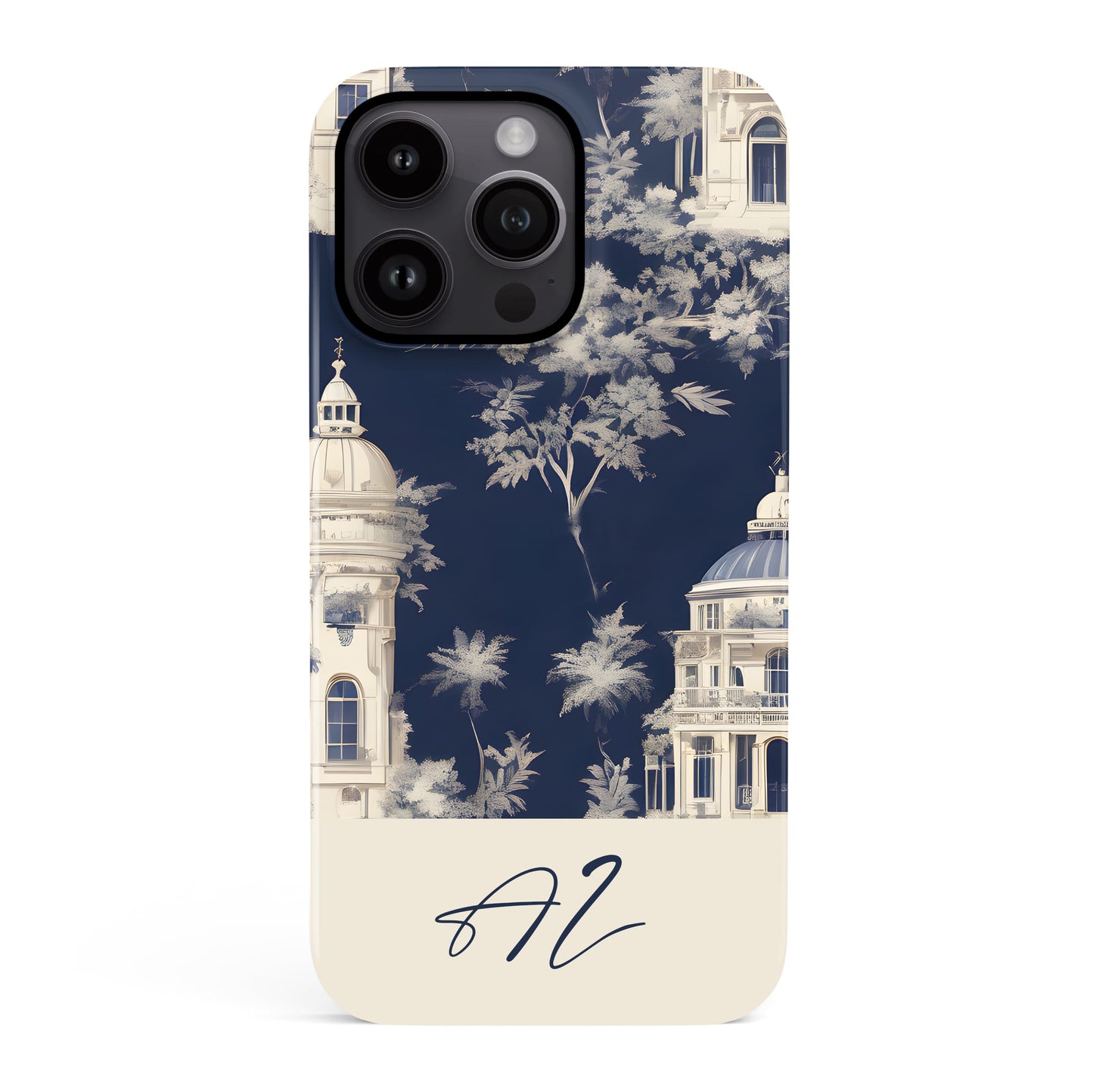 Personalised French Toile Phone Case iPhone 16 Phone Case