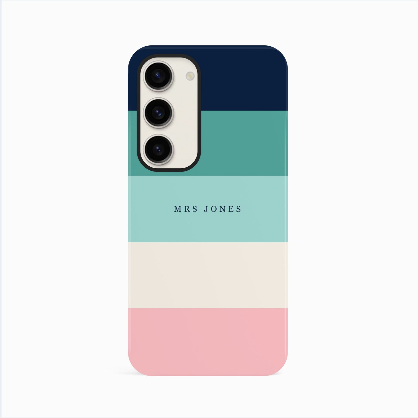 Personalised Blue Cream Stripes Case Phone Case