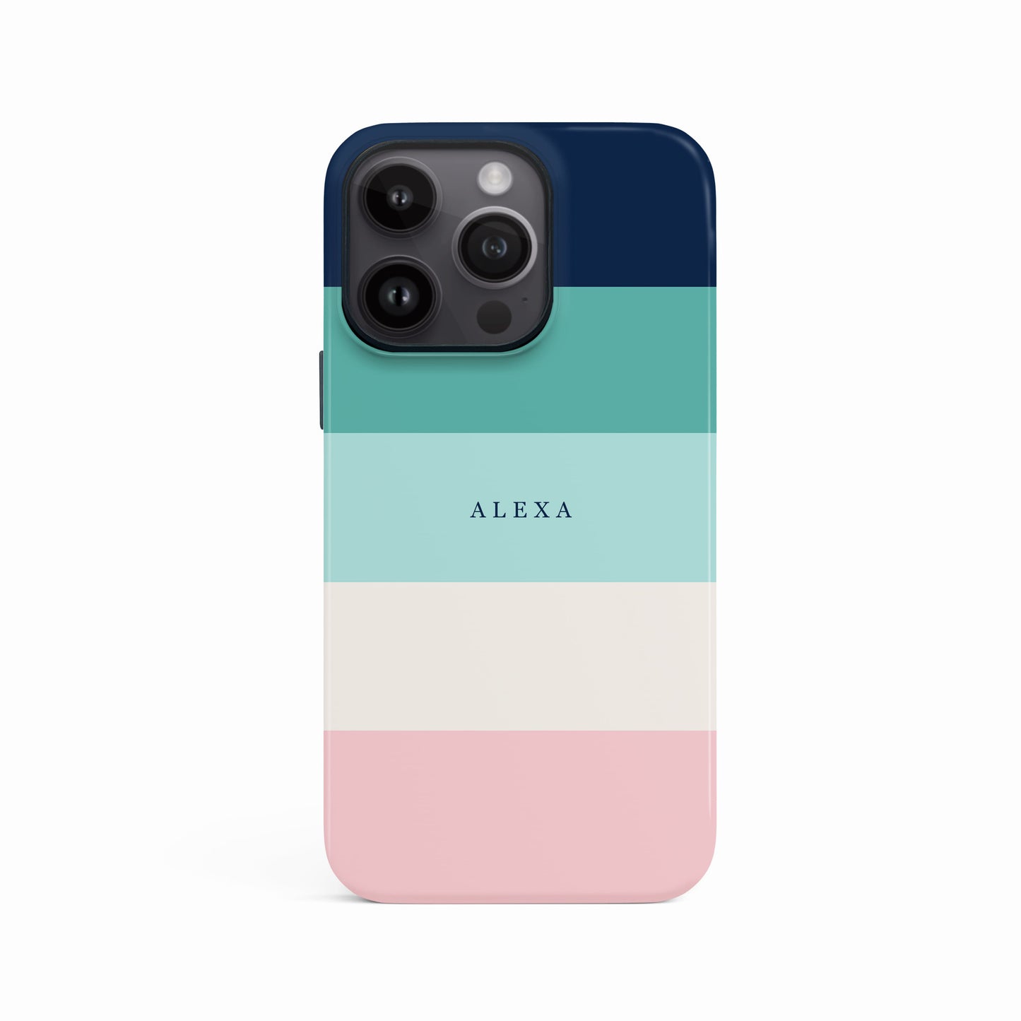 Personalised Blue Cream Stripes Case Phone Case