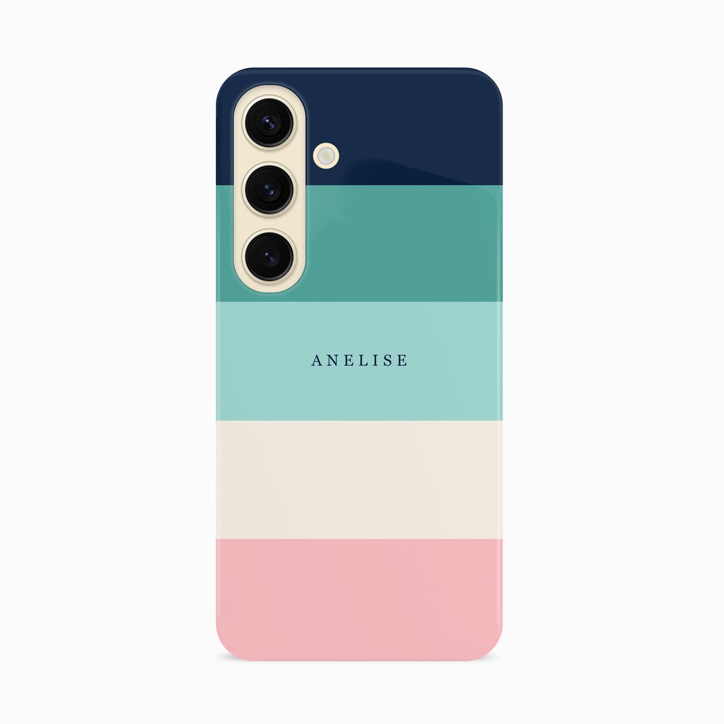Personalised Blue Cream Stripes Case Phone Case