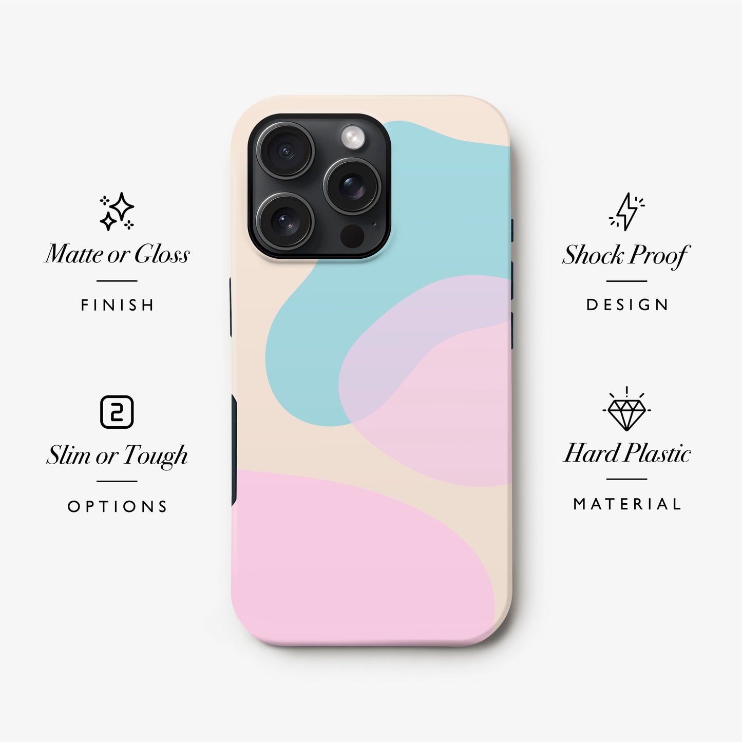 Abstract Custom Name Colour Block Case Phone Case