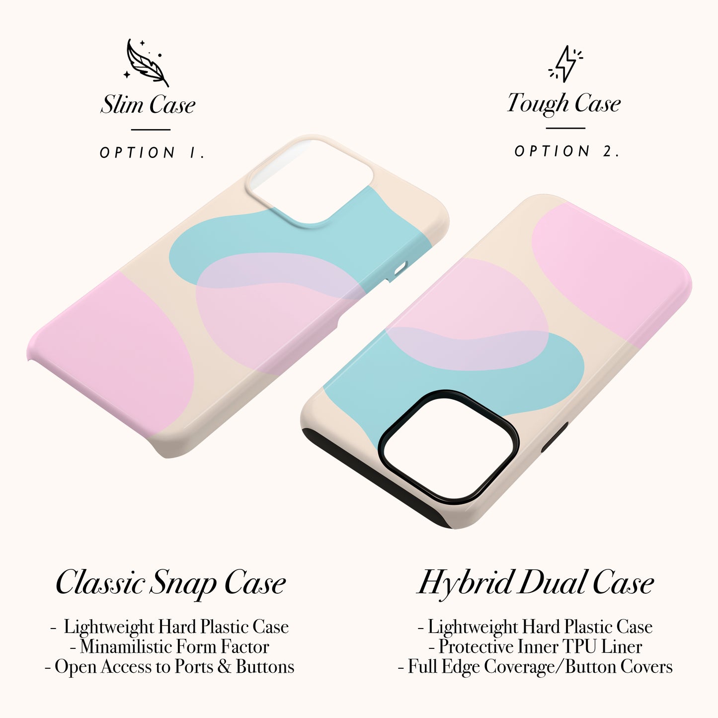 Abstract Custom Name Colour Block Case Phone Case