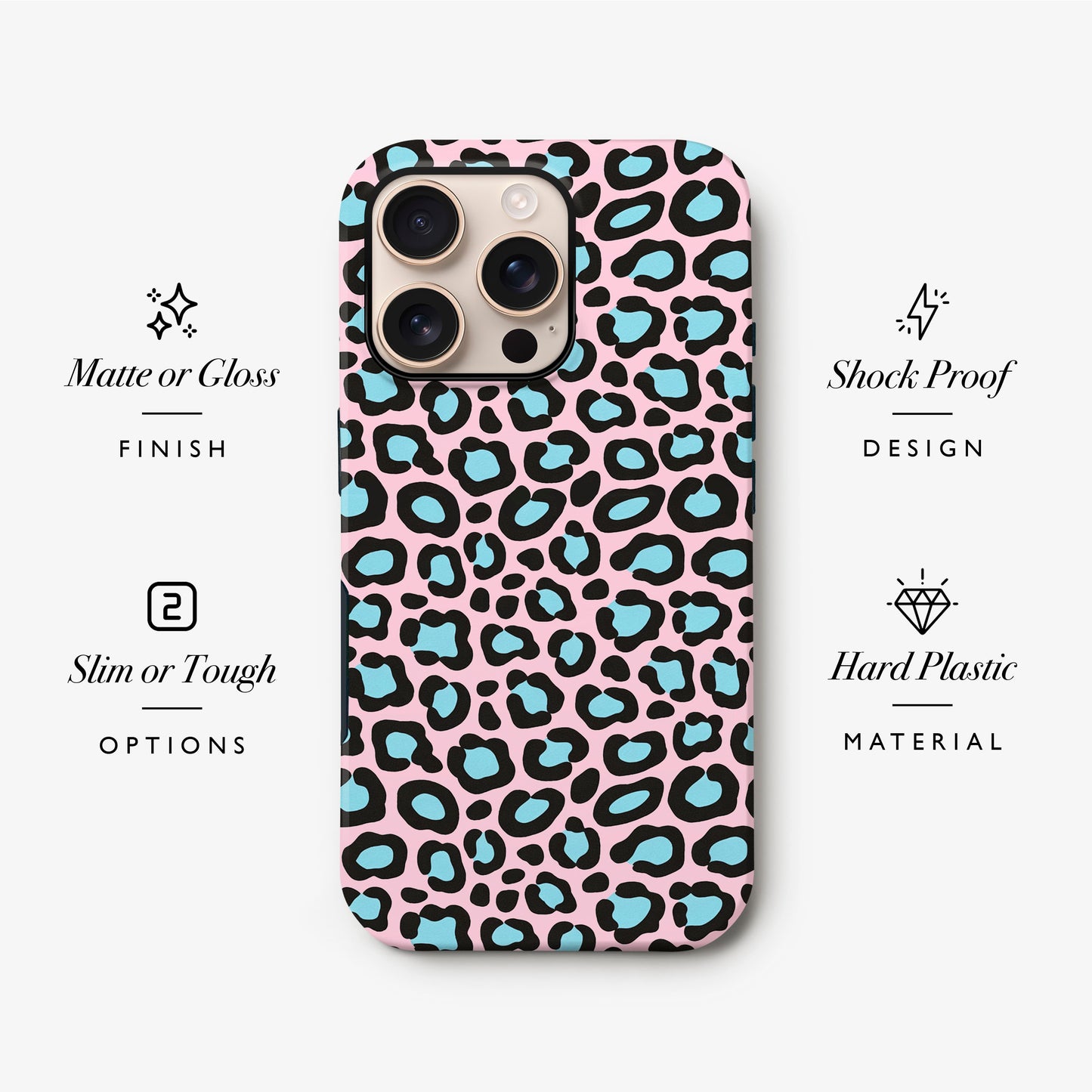 Pink And Blue Leopard Print Case Phone Case