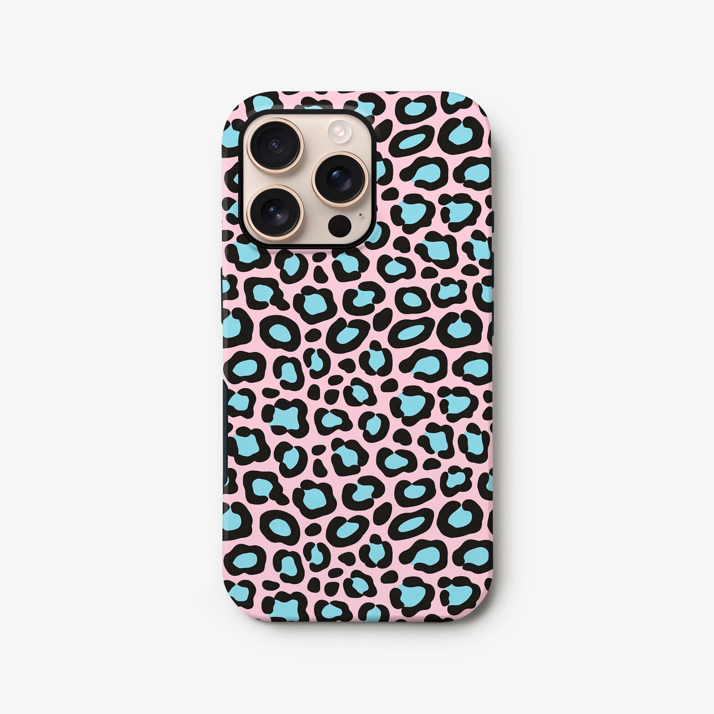Pink And Blue Leopard Print Case iPhone 16 Phone Case