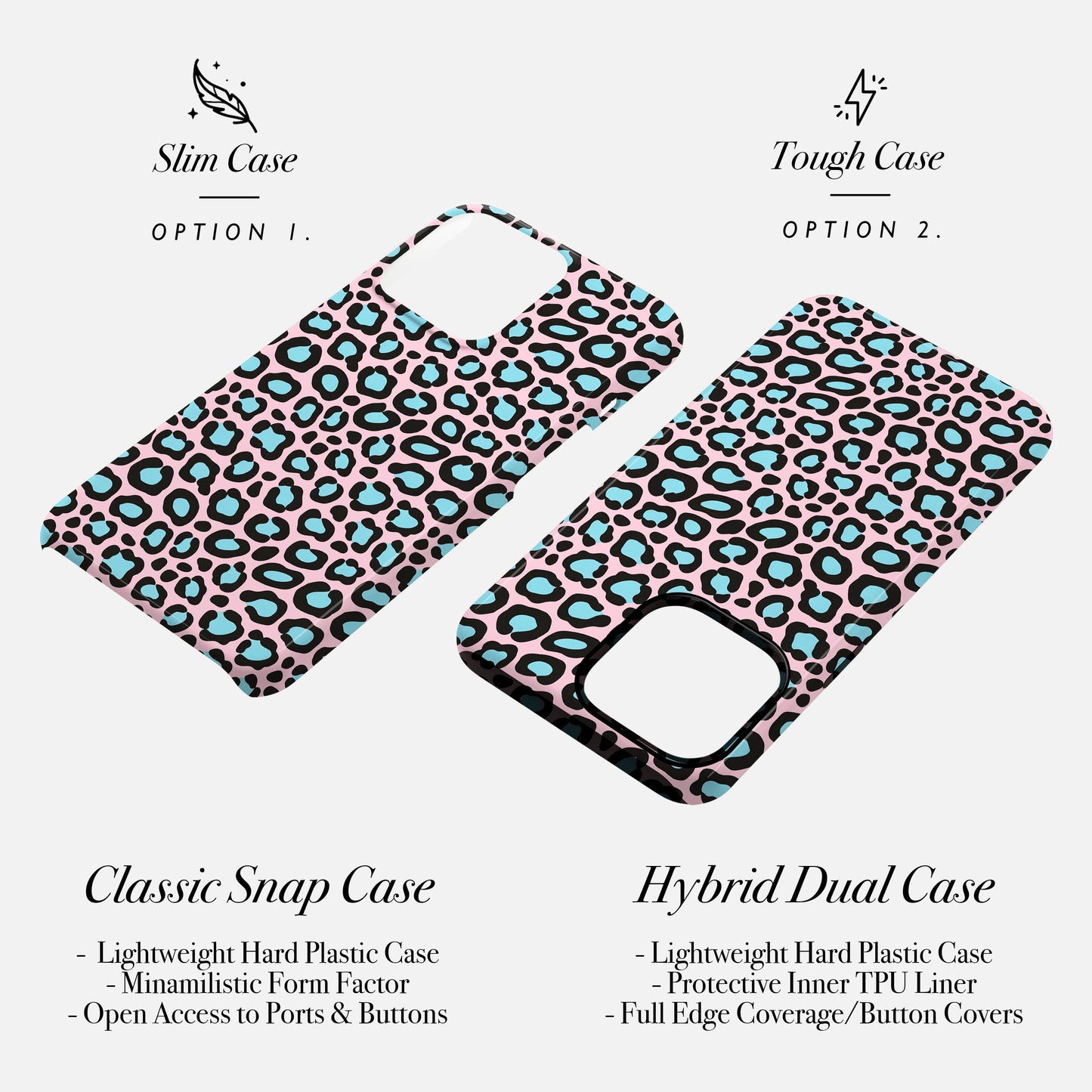 Pink And Blue Leopard Print Case Phone Case