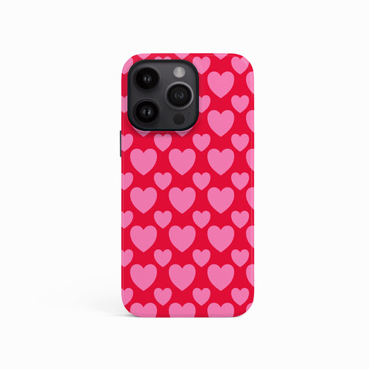 Pink and Red Love Heart Pattern Case