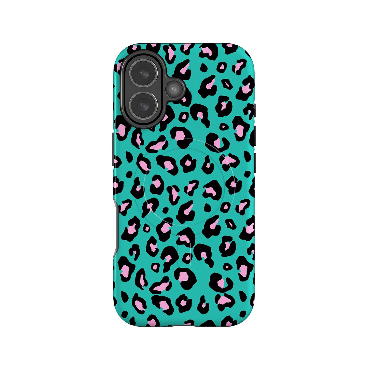 Blue Pink Micro Leopard Print Magsafe Case