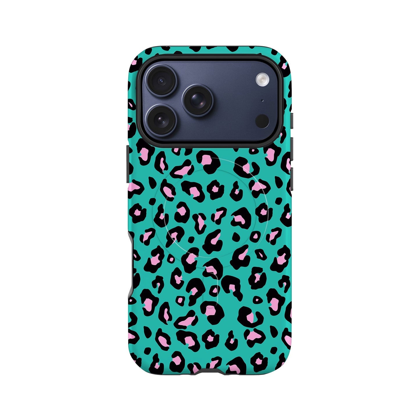 Blue Pink Micro Leopard Print Magsafe Case