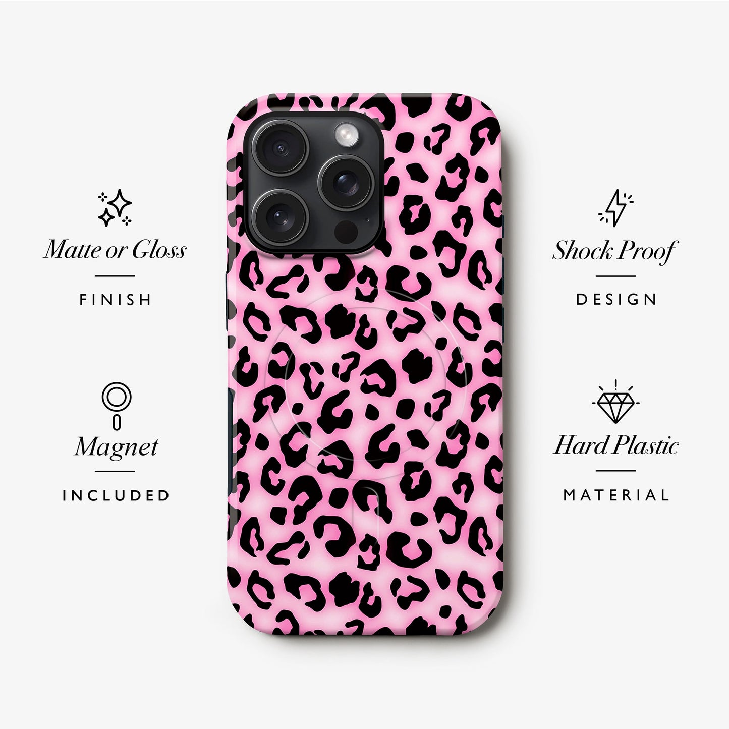 Pink Blush Leopard Print Magsafe Case Phone Case