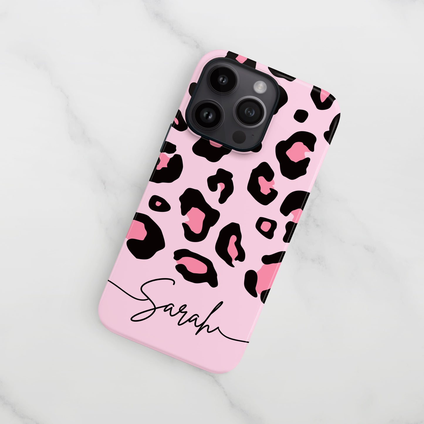 Pink Bubblegum Personalised Leopard Print Case Phone Case