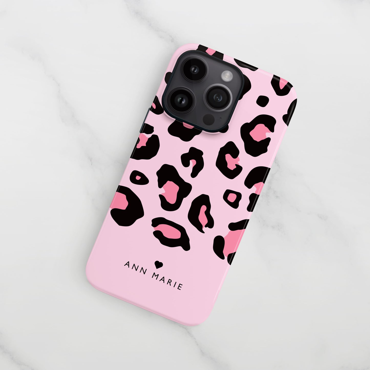 Bubblegum Pink Personalised Leopard Print Magsafe Case Phone Case