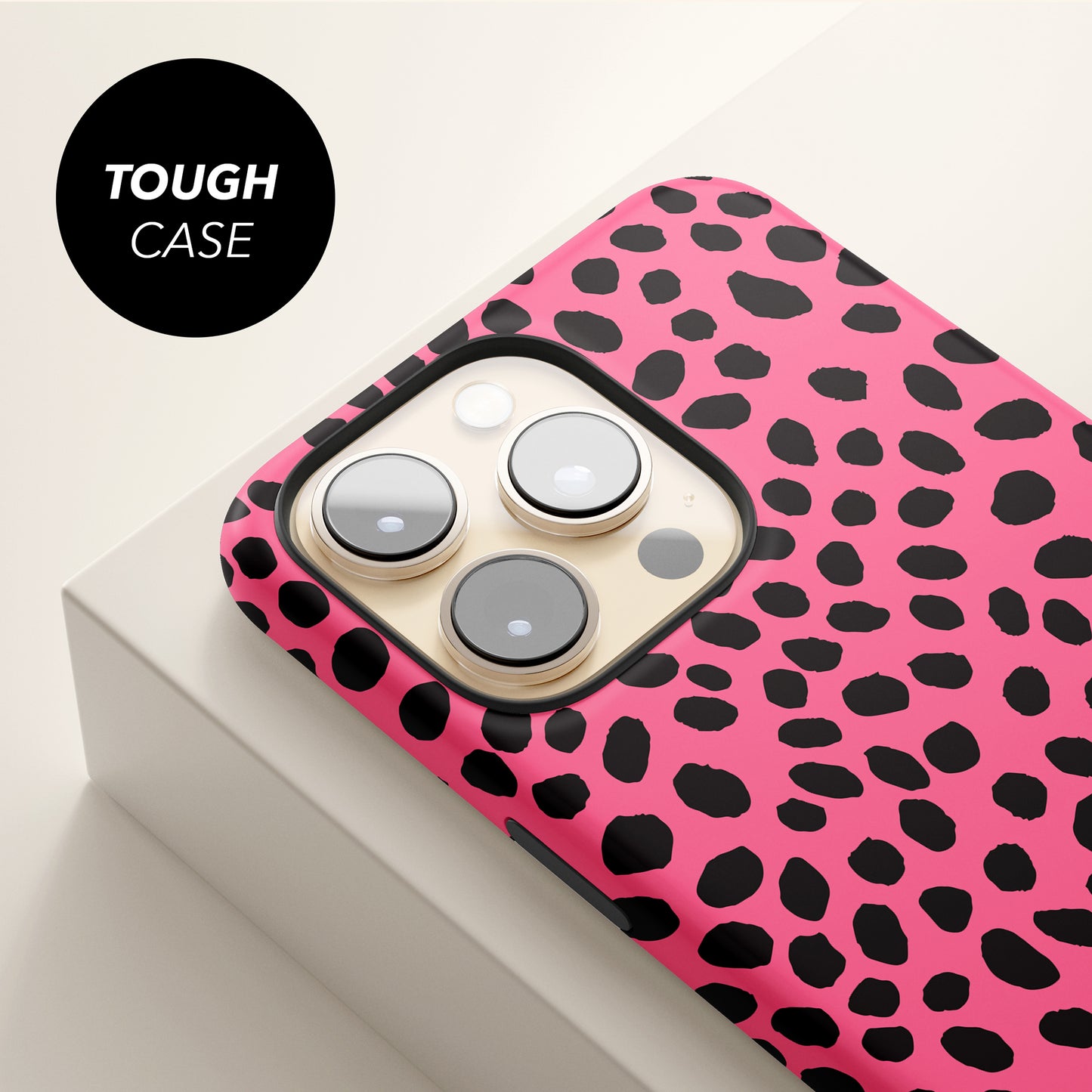 Personalised Pink Cheetah Spot Case