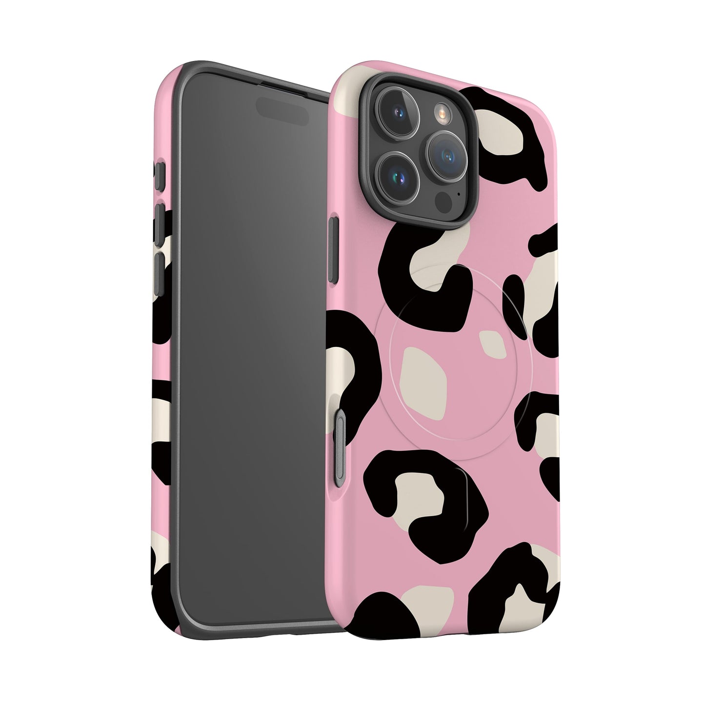 Baby Pink Modern Leopard Print Magsafe Case