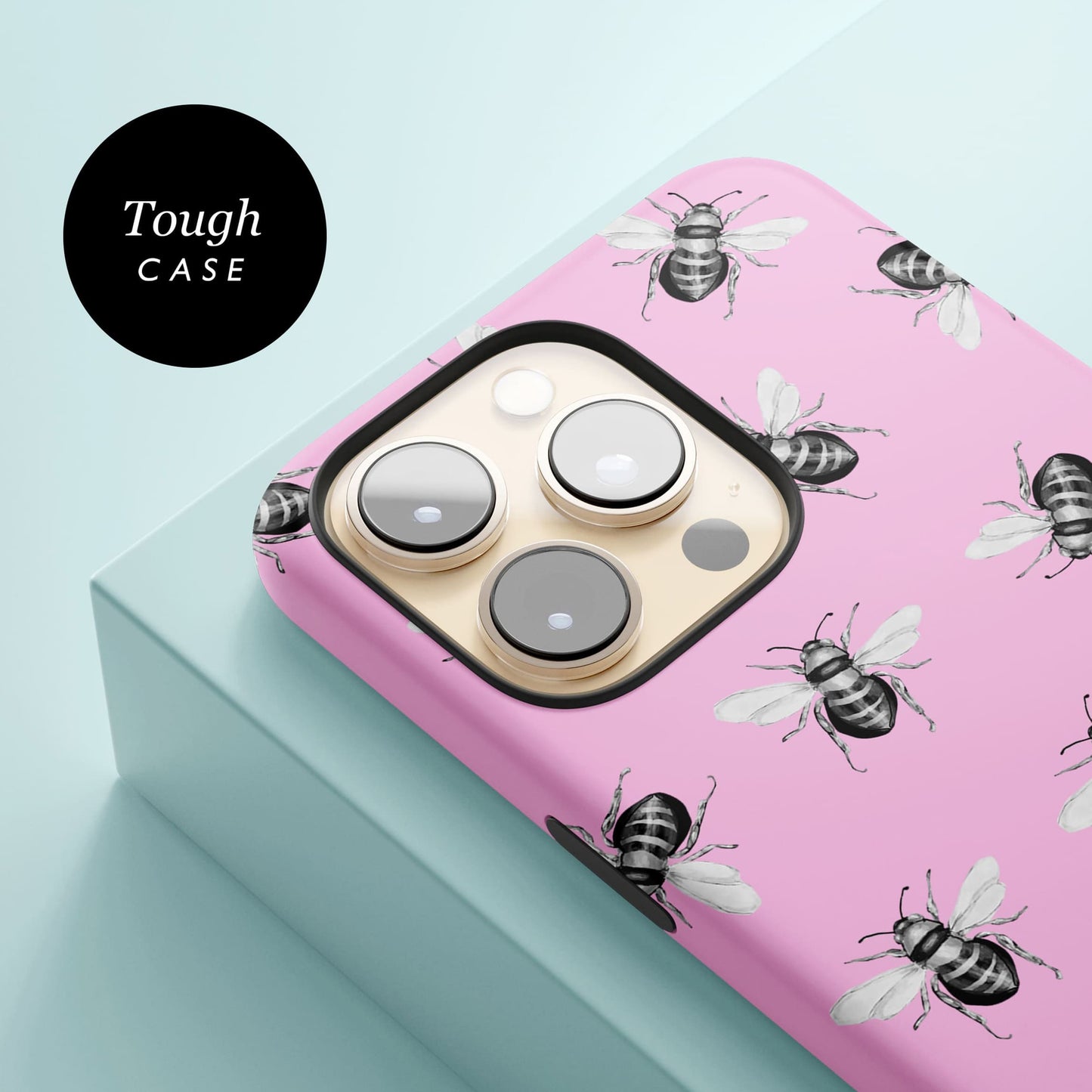 Pink Honey Bee Pattern Case Phone Case