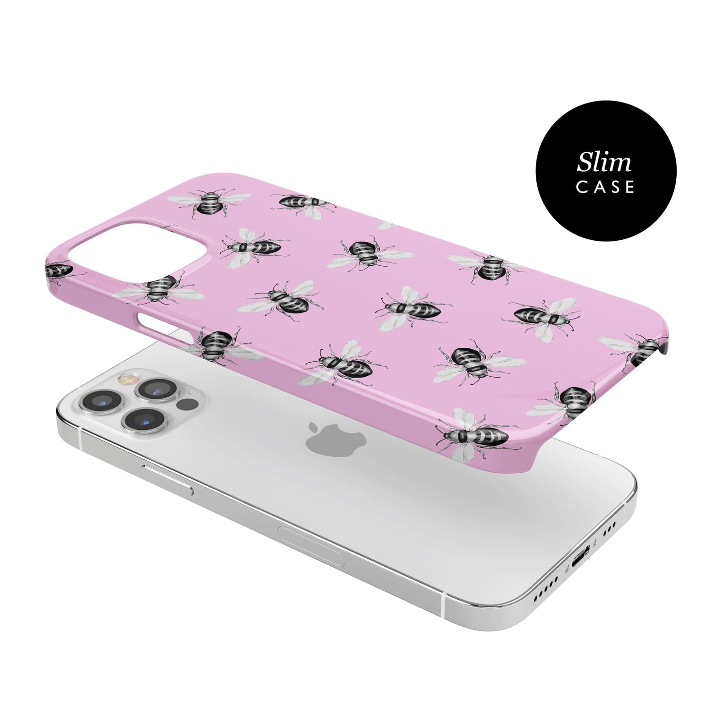 Pink Honey Bee Pattern Case Phone Case