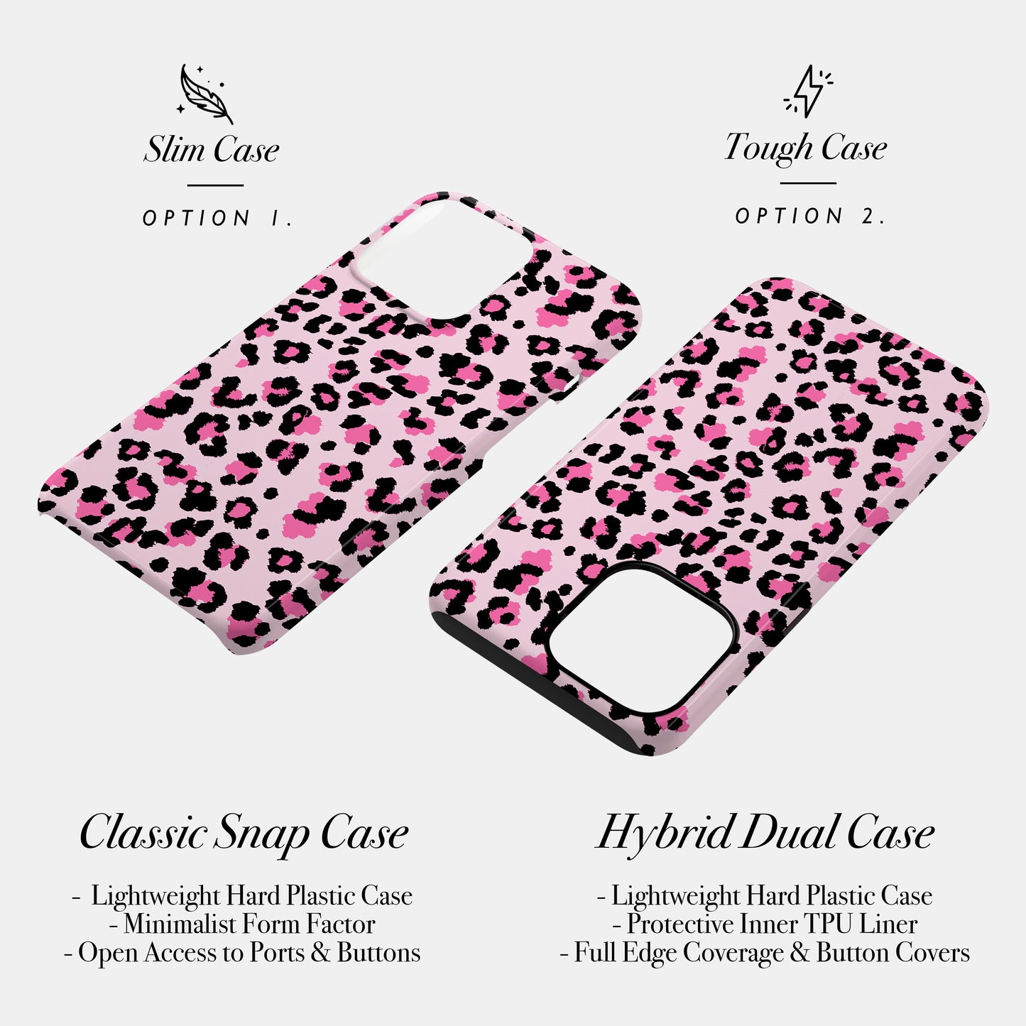 Pink Micro Leopard Print Pattern Case Phone Case